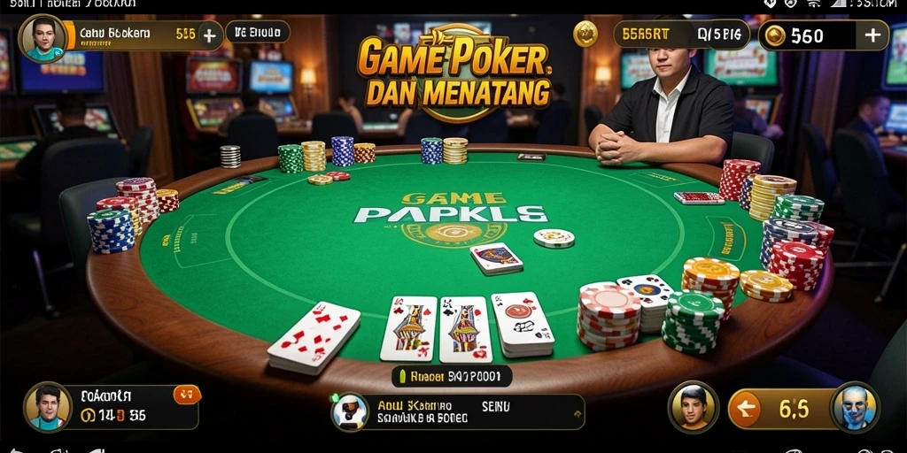Tampilan gameplay menarik dalam aplikasi Poker 55RT.