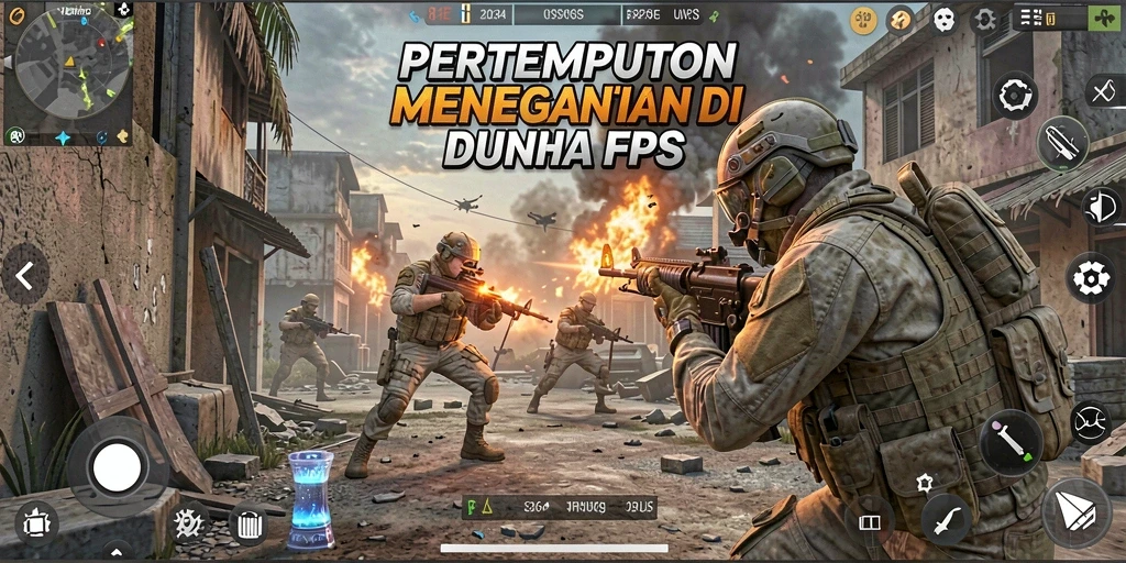 Tampilan mendebarkan dari gameplay <strong>8364</strong> yang penuh aksi FPS.