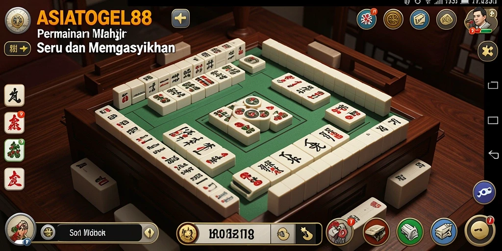 Tampilan gameplay ASIATOGEL88 yang menarik dan menantang di Mahjong.