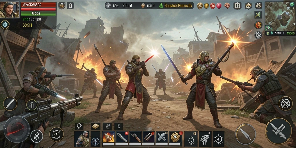 Tampilan gameplay AVATAR808 yang penuh strategi dan aksi