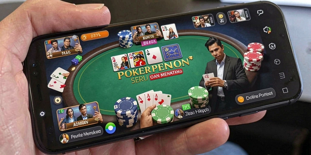 Tampilan gameplay seru di D73 dengan kompetisi poker yang mendebarkan.