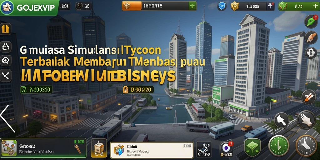 Screenshot gameplay GOJEKVIP yang menunjukkan aksi mendebarkan pengelolaan bisnis.