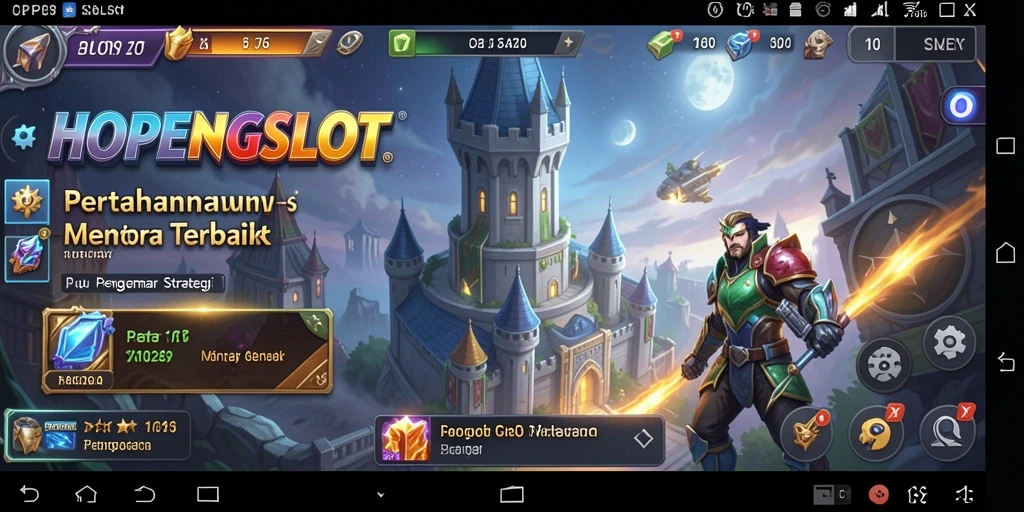 Tampilan menarik dari gameplay HOPENGSLOT yang penuh strategi Tower Defense.