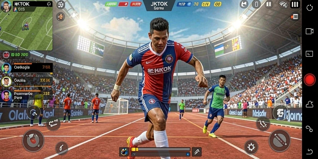 Tampilan gameplay seru JKTOK dengan berbagai jenis olahraga yang menarik.