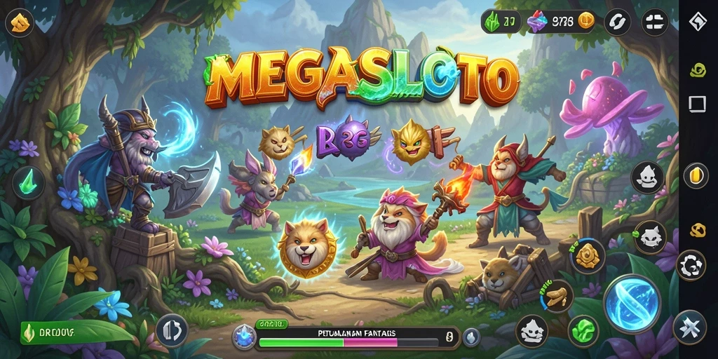 Tampilan gameplay RPG menarik dari MEGASLOTO yang penuh aksi.