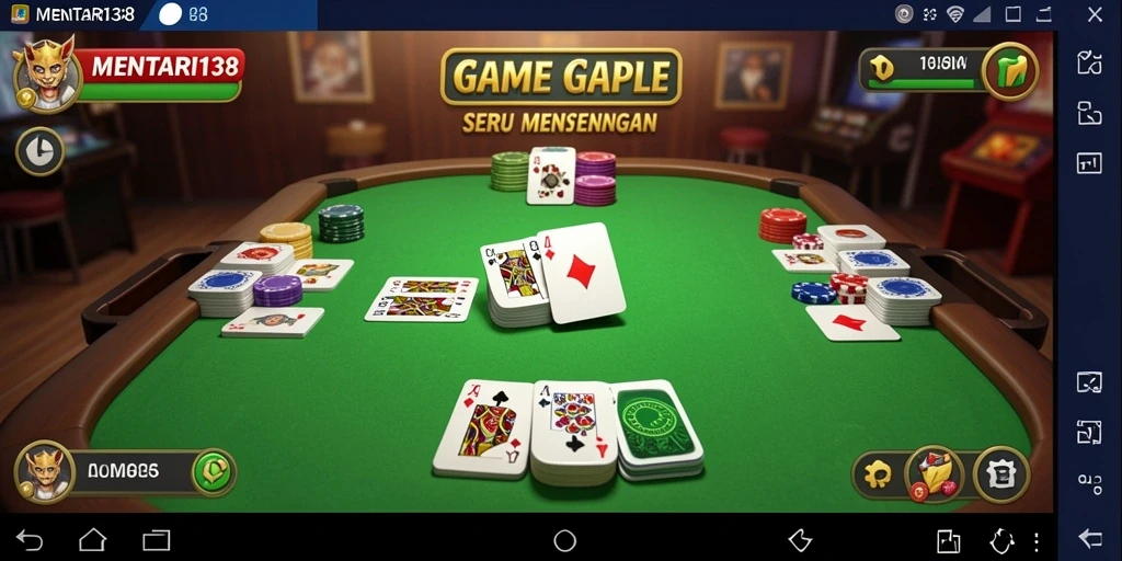 Screenshot game MENTARI138 menampilkan aksi seru permainan Gaple.