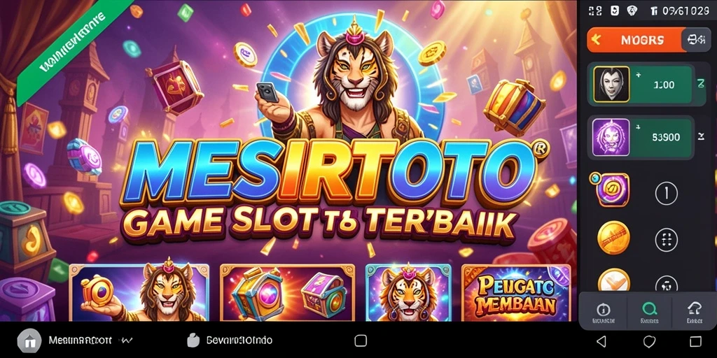 Screenshot gameplay MESIRTOTO menampilkan momen seru saat bermain Slot.