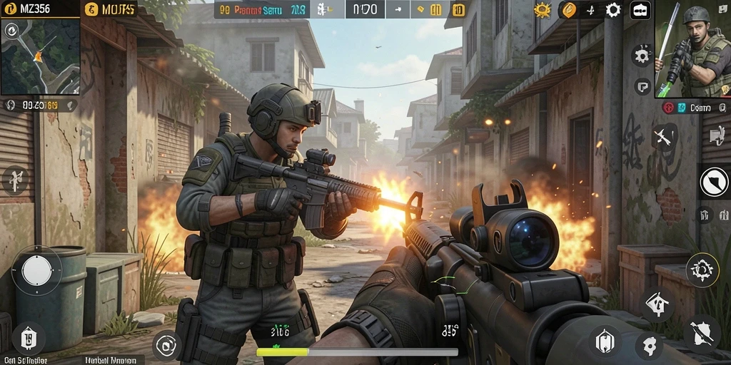 Tampilan seru dari gameplay MZ356 yang menggugah semangat tempur.