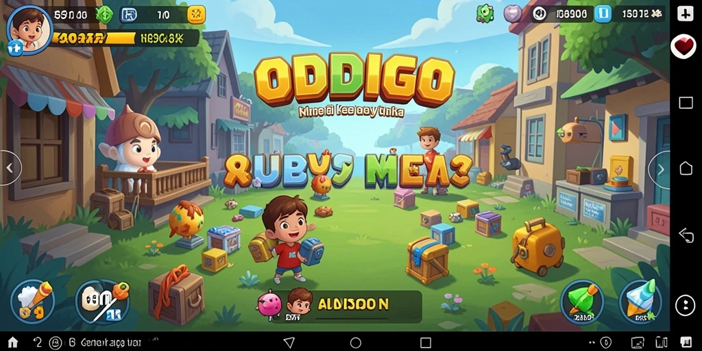 Tampilan gameplay ODDIGO yang menarik dan penuh warna.