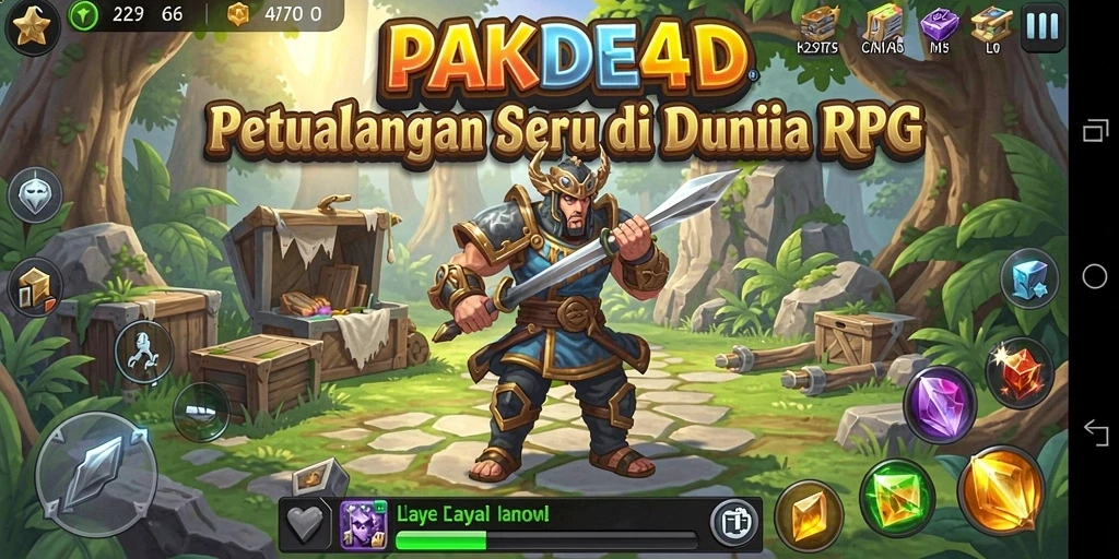 Screenshot PAKDE4D menampilkan aksi seru dalam pertempuran RPG.
