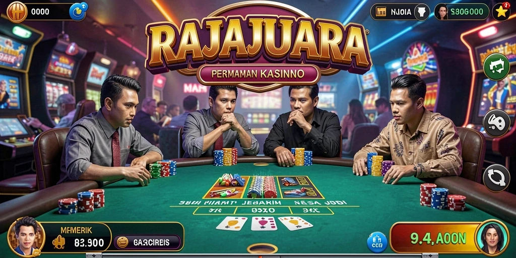 Tampilan gameplay seru di RAJAJUARA dengan fitur kasino.