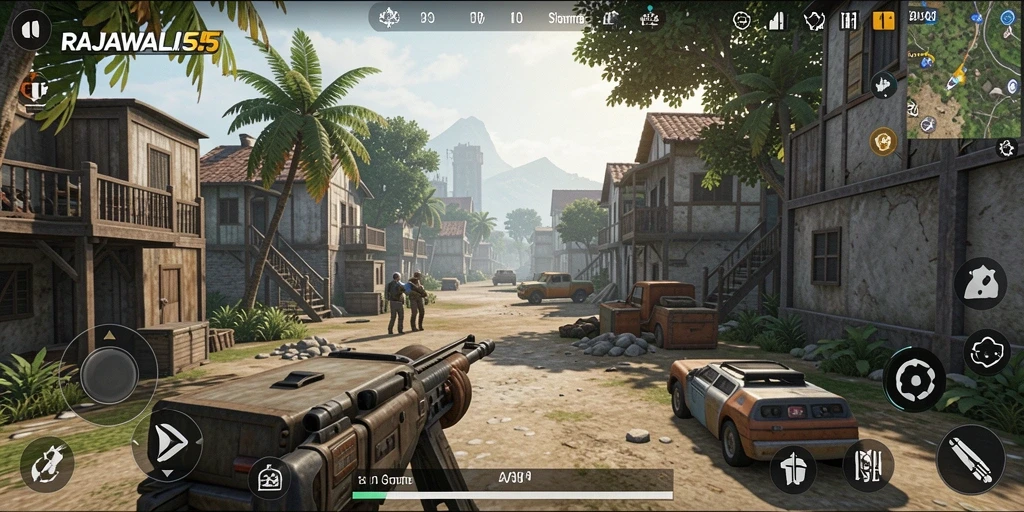 Tangkapan layar RAJAWALI55 menampilkan gameplay simulasi yang mendalam dan interaktif.