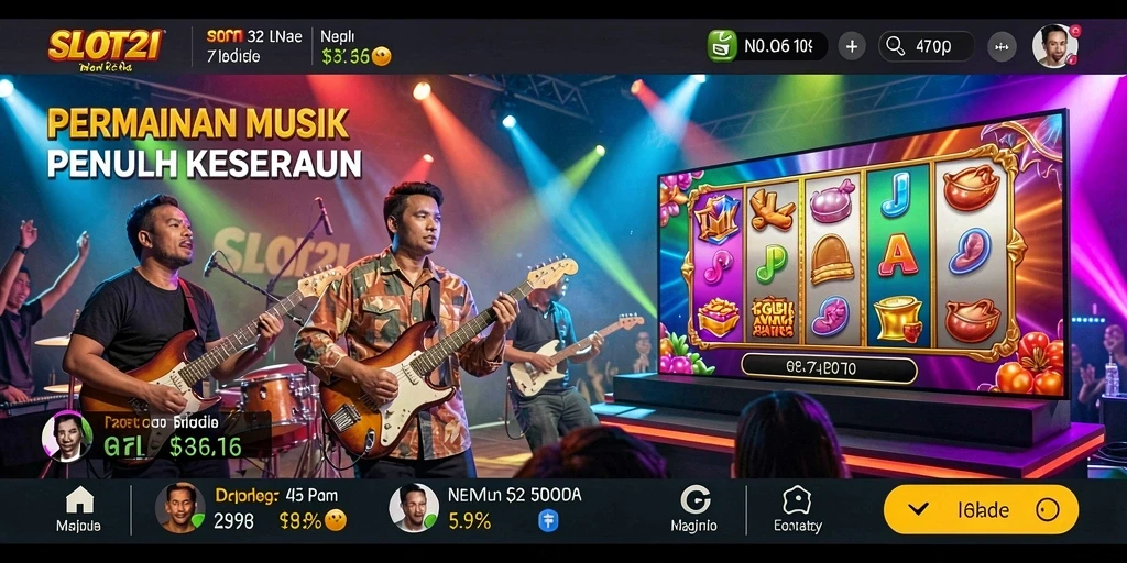 Tampilan gameplay <strong>SLOT21</strong> yang penuh warna dan interaktif.