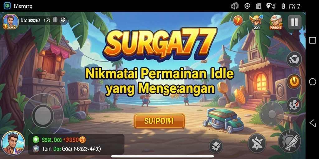 Tampilan gameplay yang menarik dari SURGA77, menampilkan mekanika Idle.