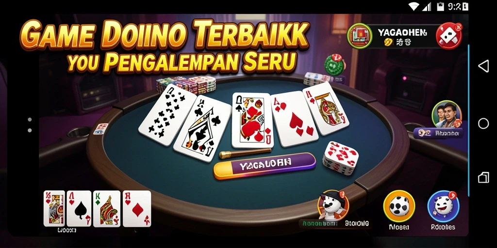 Screenshot gameplay YAGAOHEN menampilkan aksi seru dalam bermain domino.