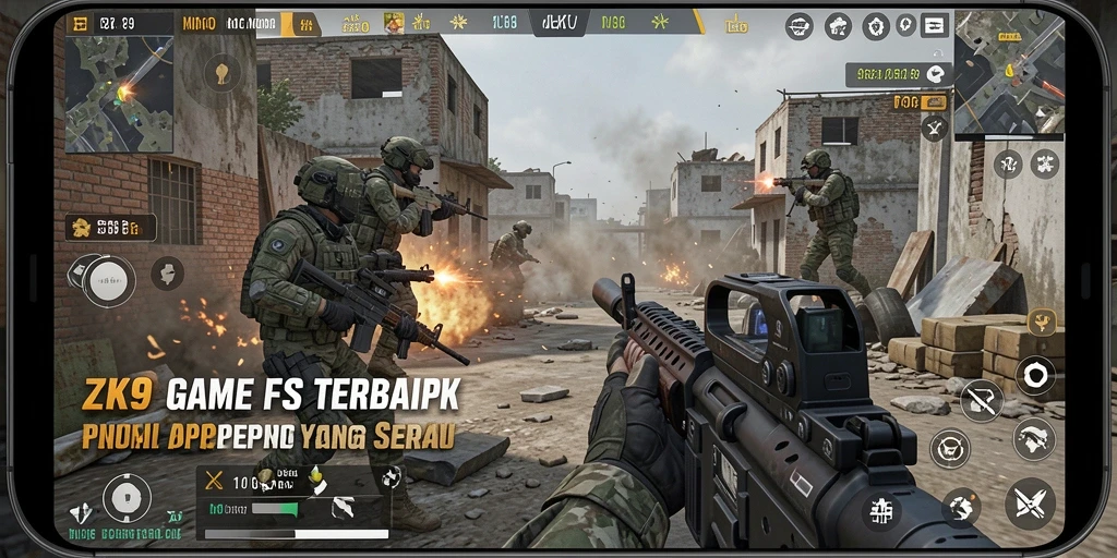 Gameplay ZK9 menunjukkan aksi tembak-menembak yang seru.