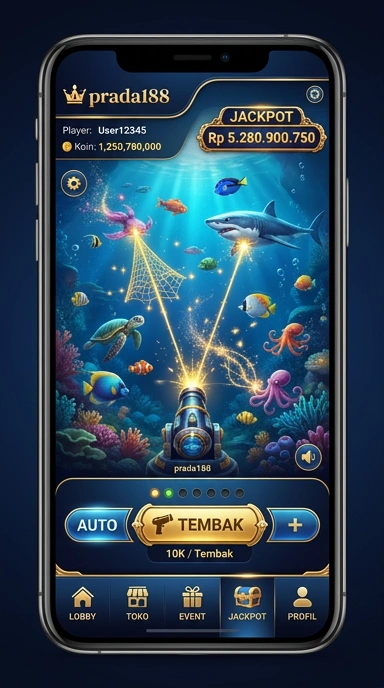 Antarmuka aplikasi prada188 yang sederhana.